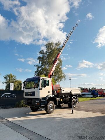 Háromirányú billenő teherautó MAN TGM 18.330 4x4 Kipper KRAN 17m FUNK AHK