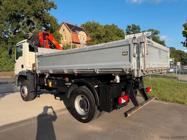 Háromirányú billenő teherautó MAN TGM 18.330 4x4 Kipper KRAN 17m FUNK AHK