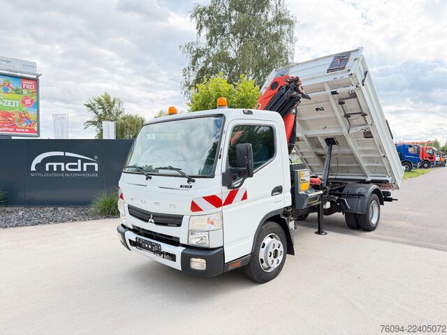 Trostrani kiper kombi FUSO Canter 7C15 Kipper KRAN Palfinger AHK  3to