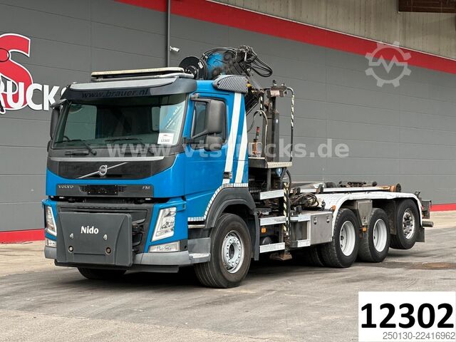 Kanca kasalı yük kamyonu (roll-off) VOLVO FM 410 8x4 BL Tridem VDL & ATLAS 206.3E LK *10 m