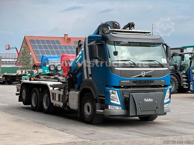 Kanca kasalı yük kamyonu (roll-off) VOLVO FM 410 8x4 BL Tridem VDL & ATLAS 206.3E LK *10 m