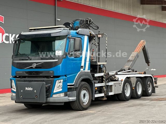 Kanca kasalı yük kamyonu (roll-off) VOLVO FM 410 8x4 BL Tridem VDL & ATLAS 206.3E LK *10 m
