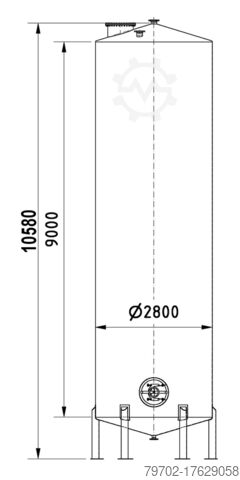 Roestvrijstalen opslagtank 4 x 56 cbm  