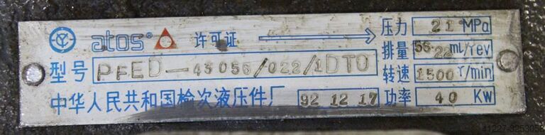 Hydraulische pomp atos PFED-43056/022/1DTO