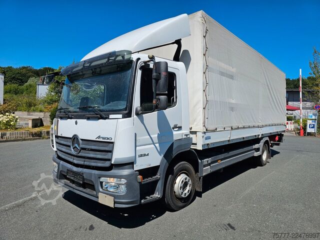 Plattewagen met zeil MERCEDES-BENZ Atego 12-24 PL-SP- Blatt/Luft- Klima- LBW