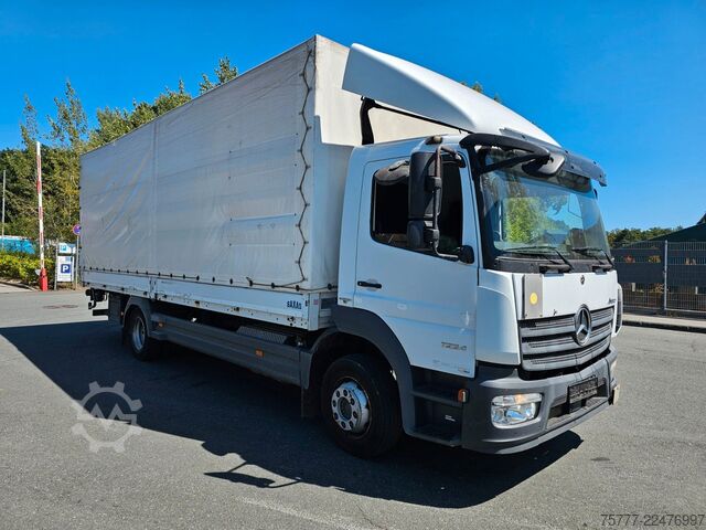 Plattewagen met zeil MERCEDES-BENZ Atego 12-24 PL-SP- Blatt/Luft- Klima- LBW