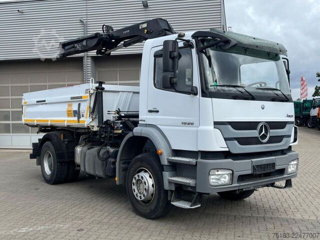 Camião basculante MERCEDES-BENZ Axor 1826 K 4x2 2-Achs Kipper Kran Greiferst. de