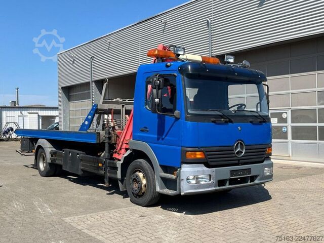 Autotransporter MERCEDES-BENZ Atego 1218 L Pritsche Kran Verschiebepl.+Brille