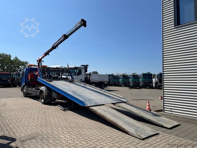 Autotransporter MERCEDES-BENZ Atego 1218 L Pritsche Kran Verschiebepl.+Brille