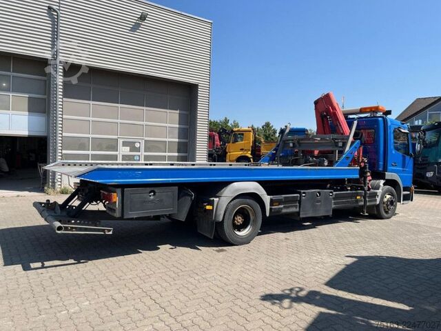 Autotransporter MERCEDES-BENZ Atego 1218 L Pritsche Kran Verschiebepl.+Brille