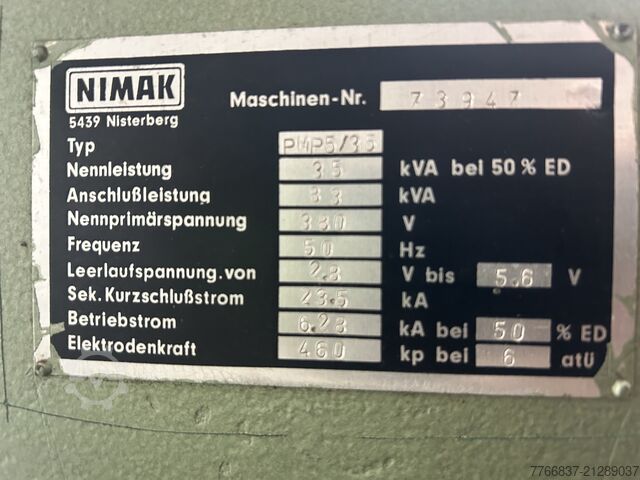 Puntlasmachine Nimak PMP5/35