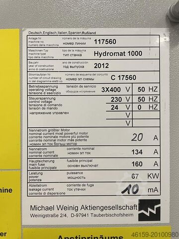 Mouleur Weinig Hydromat 1000 (5S)