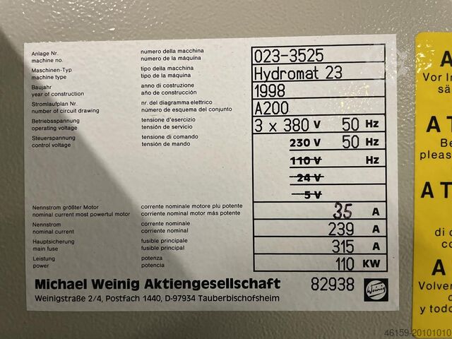 Molder WEINIG HYDROMAT  (8 spindle)