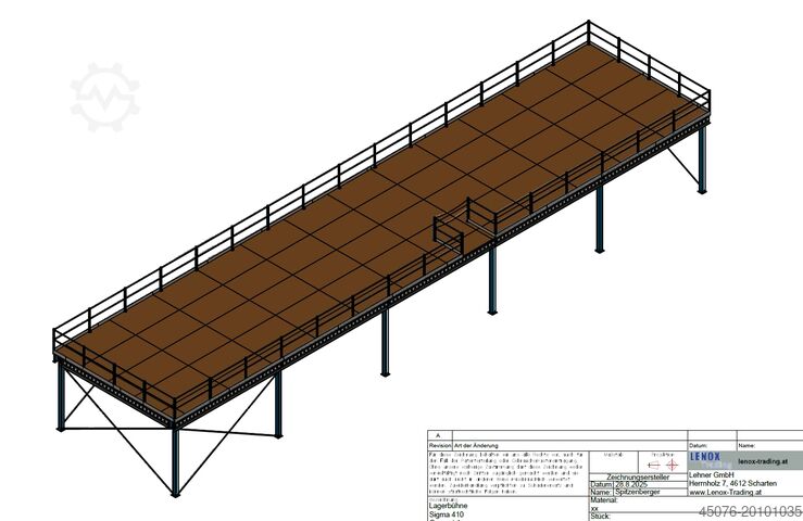 200 m² Lagerbühne Nedcon 29,5 m x 6,7 m Nedcon Lagerbühne