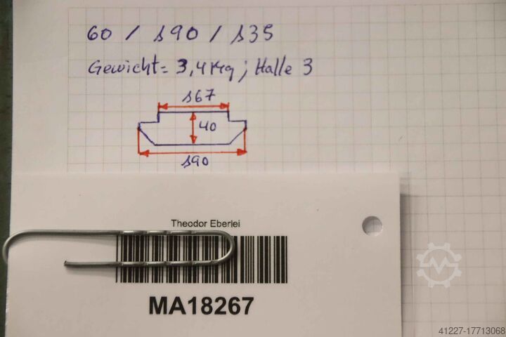 Nedre ramme unbekannt Spannbreite 167 mm