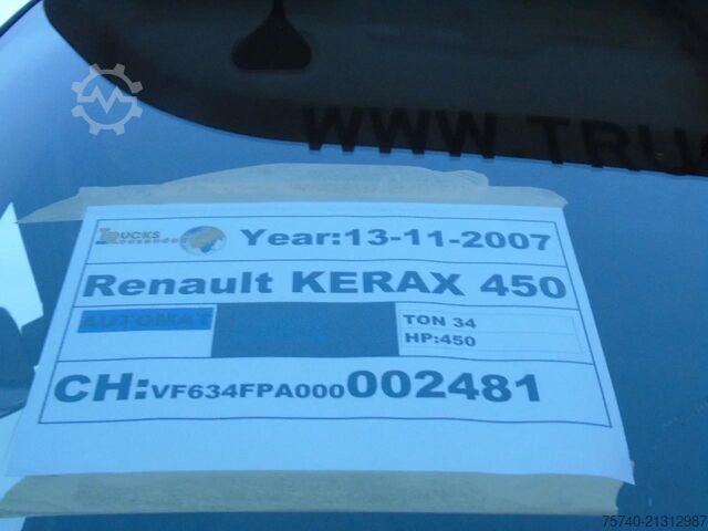 Kipper Renault Kerax 410DXI + 8X4 + MANUAL + SPRING