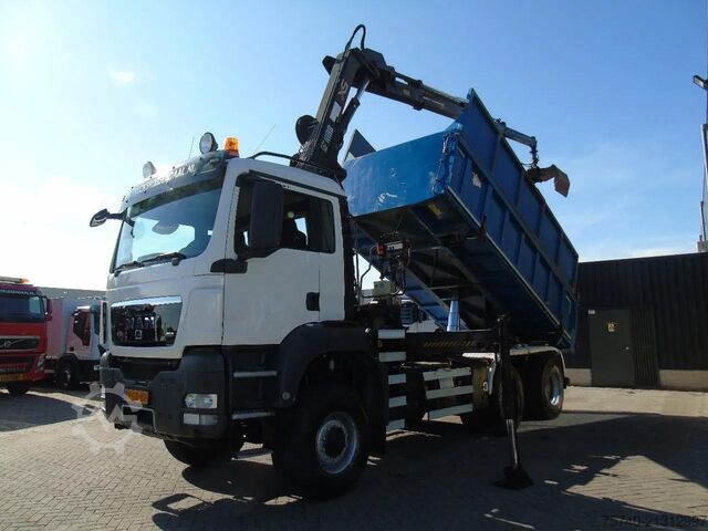 3 oldalú billenő MAN TGX + 6x6 + HIAB 166 E3 HIPRO + 3SIDE TIPPER