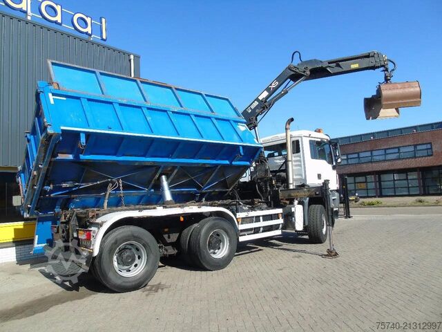 3 oldalú billenő MAN TGX + 6x6 + HIAB 166 E3 HIPRO + 3SIDE TIPPER