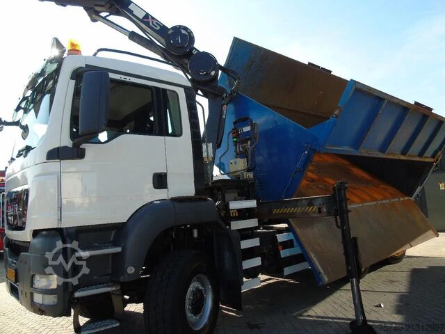 3 oldalú billenő MAN TGX + 6x6 + HIAB 166 E3 HIPRO + 3SIDE TIPPER