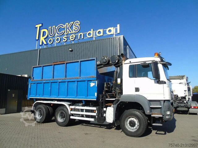 3 oldalú billenő MAN TGX + 6x6 + HIAB 166 E3 HIPRO + 3SIDE TIPPER