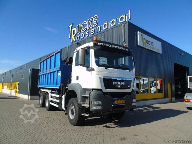 3 oldalú billenő MAN TGX + 6x6 + HIAB 166 E3 HIPRO + 3SIDE TIPPER