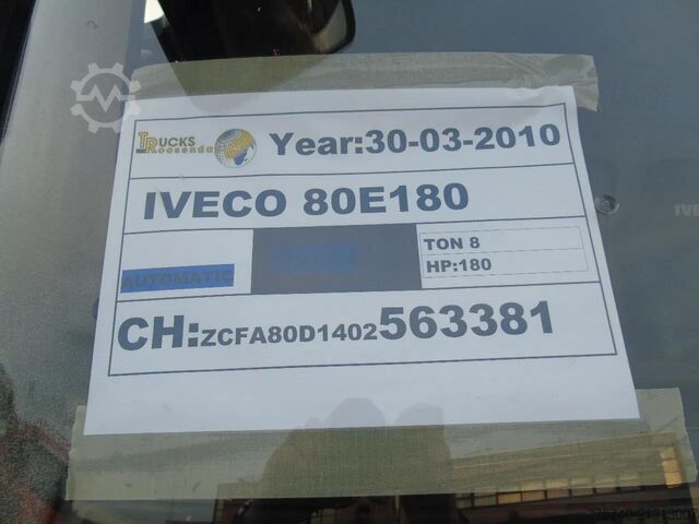 Transportador de vidro Iveco Eurocargo 80E180 + manual