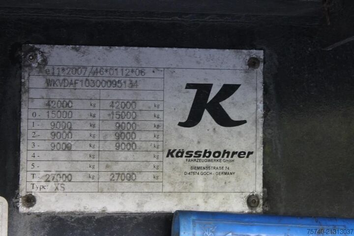 Koffer Kässbohrer 3x axle + bpw