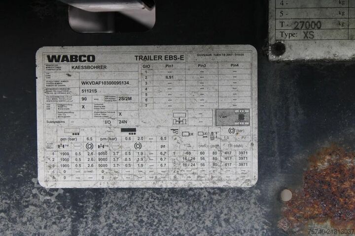 Koffer Kässbohrer 3x axle + bpw