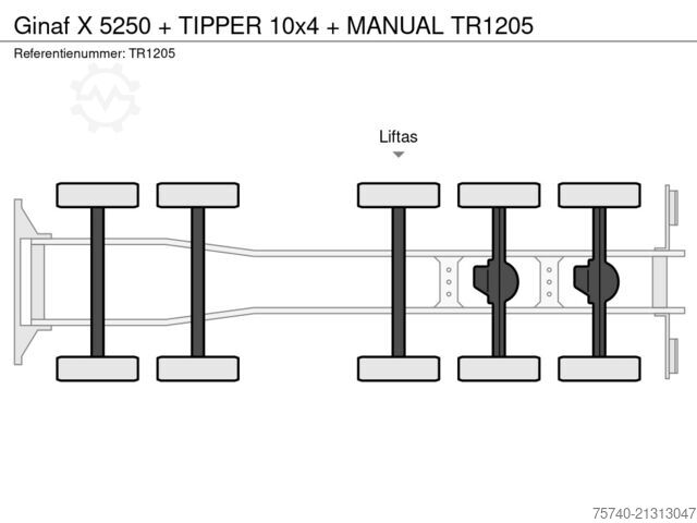 Volquete Ginaf X 5250 + TIPPER 10x4 + MANUAL