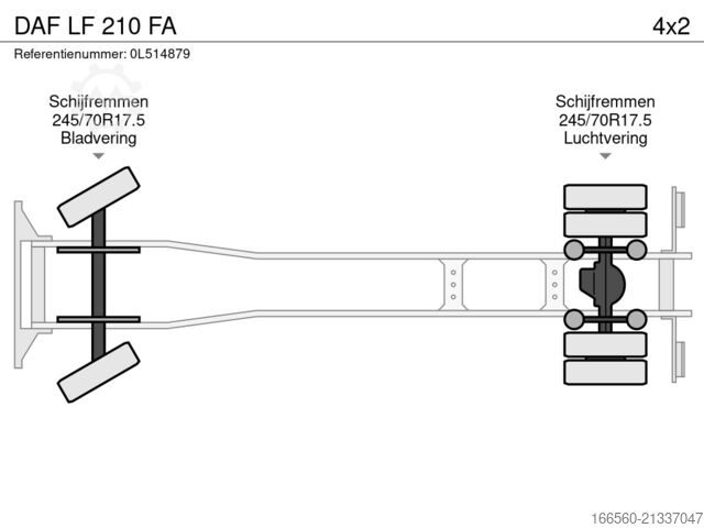 Zatvorena kanta DAF LF 210 FA