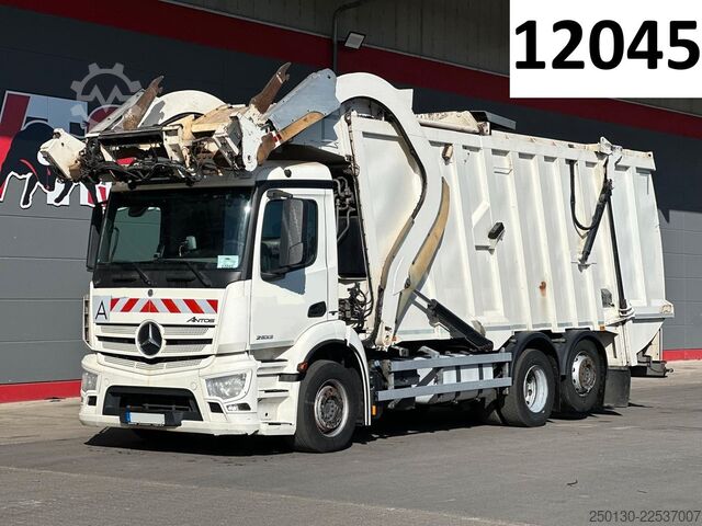 Απορριμματοφόρο MERCEDES-BENZ Antos 2533 6x2 FAUN Frontpress 533 Überkopflader