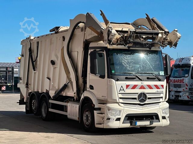 Απορριμματοφόρο MERCEDES-BENZ Antos 2533 6x2 FAUN Frontpress 533 Überkopflader
