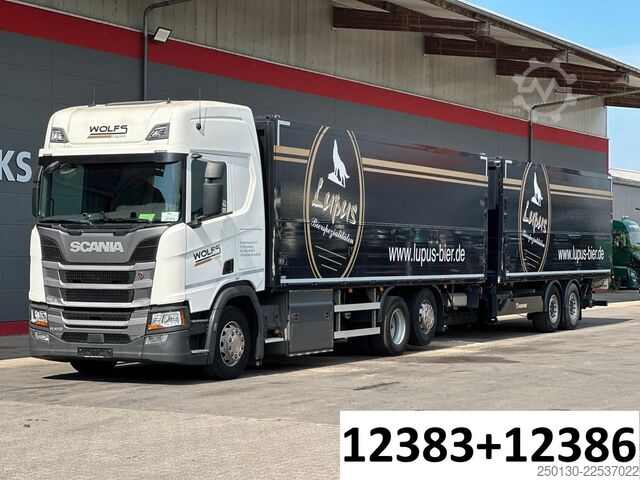 Φορτηγό μεταφοράς ποτών SCANIA R410 6x2 LL EWERS Getränketransport Zug mit LBW
