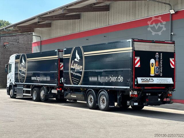 Φορτηγό μεταφοράς ποτών SCANIA R410 6x2 LL EWERS Getränketransport Zug mit LBW