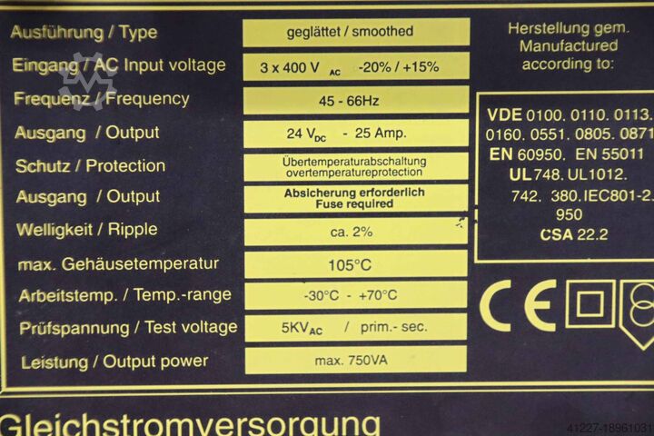 Voeding Gelijkstroomvoeding Feas PS3U75024