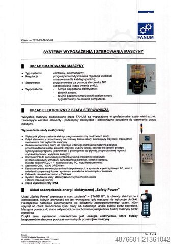 5-αξονικό CNC κέντρο κατεργασίας FANUM SIGMA 5-OSIOWA OBRABIARKA CNC