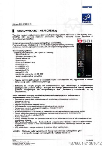 5-αξονικό CNC κέντρο κατεργασίας FANUM SIGMA 5-OSIOWA OBRABIARKA CNC