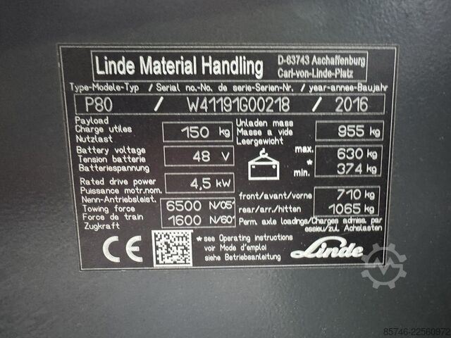 P 80 * NYTT batteri !! LINDE P 80 * NEW battery !!