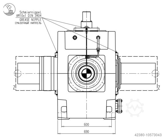 Industriegetriebe Kegelstirnradgetriebe Flender Siemens 800kW B3SH (17)