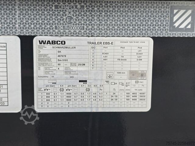 Naczepa wywrotka SCHWARZMÜLLER SK * KIPPER * BPW * HARDOX * STAHL * ROLLPLANE