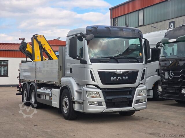 Truck mounted crane MAN TGS 26.360 *  HYVA-KRAN * 19.3M * FERNBEDIENUNG