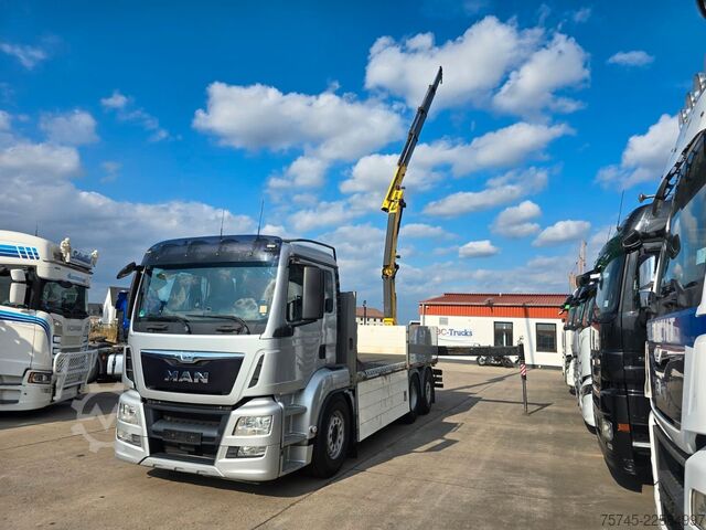 Truck mounted crane MAN TGS 26.360 *  HYVA-KRAN * 19.3M * FERNBEDIENUNG