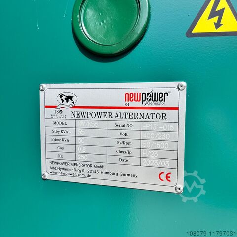 50кВА генератор за хитне случајеве Newpower Generator NWR55 Ricardo Motor Newpower Generator