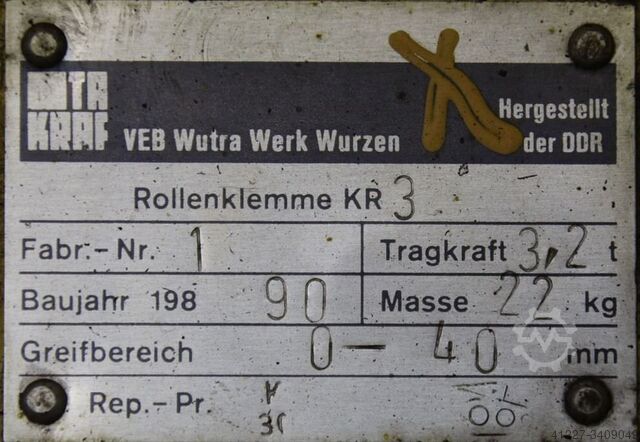 Pladeklemme 0-40 mm TAKRAF KR3