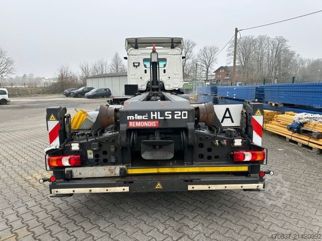 Camion benne à bras amovible MERCEDES-BENZ Arocs 3243 8x2 / M-Tec HLS 20 Silosteller + Funk