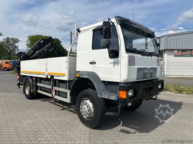 Flatbed truck MAN LE 280 4x4 / Palfinger PK 14600 / Winde / Funk