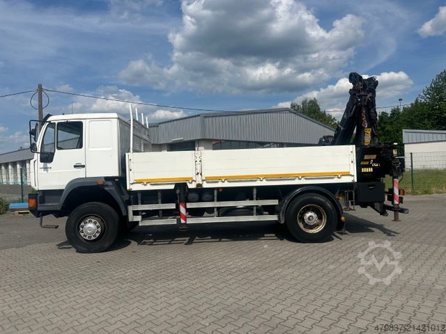 Flatbed truck MAN LE 280 4x4 / Palfinger PK 14600 / Winde / Funk