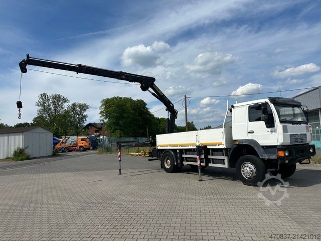 Flatbed truck MAN LE 280 4x4 / Palfinger PK 14600 / Winde / Funk