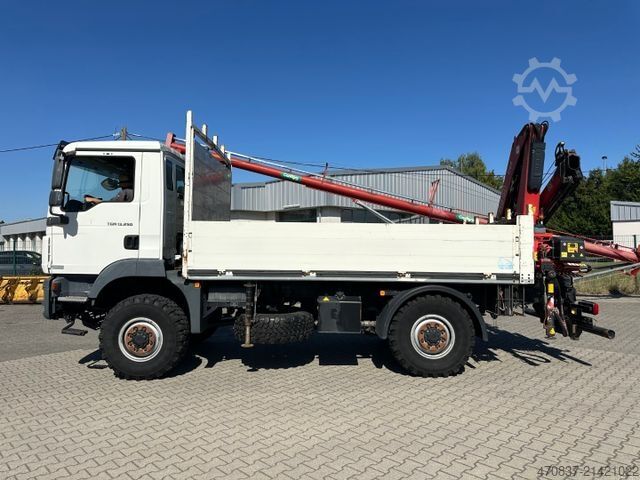 LKW mit Pritsche (offen) MAN TGM 13.250 / 4x4 / Fassi F 95 / Funk / Seilwinde
