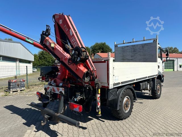 LKW mit Pritsche (offen) MAN TGM 13.250 / 4x4 / Fassi F 95 / Funk / Seilwinde